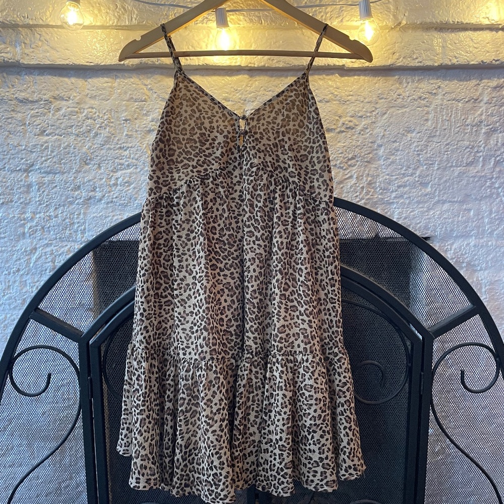 Cheetah Print Babydoll Dress